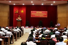 Quang cảnh hội nghị triển khai thực hiện tự phê bình, phê bình trong các cấp ủy và đảng viên. (Ảnh minh họa: Lê Huy Hải/TTXVN)