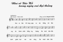 Lời bài hát 'Như có Bác Hồ trong ngày vui đại thắng.' 