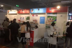 Gian hàng của doanh nghiệp Việt Nam tại hội chợ. (Ảnh: Trương Anh Ngọc/Vietnam+)