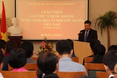 Quang cảnh buổi lễ tại Đức. (Ảnh: Thanh Bình/TTXVN)