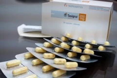 Thuốc Tasigna 200mg đặc trị bệnh bạch cầu mạn dòng tủy. (Ảnh: Phương Vy/TTXVN)