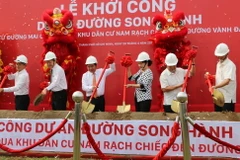 Quang cảnh lễ khởi công. (Ảnh: Trần Xuân Tình/Vietnam+)