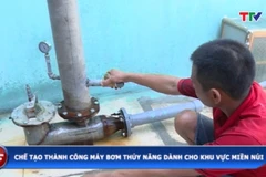 Truyền hình Thanh Hóa đưa tin về máy bơm thủy năng dành cho khu vực miền núi.