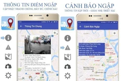 Ứng dụng di động giúp người dân có được thông tin kịp thời về các điểm ngập nước. ((Nguồn: UDC)