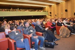 Quang cảnh phòng chiếu phim tại Quốc hội Pháp tối 17/1. (Ảnh: Bích Hà/Vietnam+)