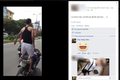 Clip biểu diễn đứng trên đuôi xe phân khối lớn được chính nam thanh niên này chia sẻ trên Facebook của mình.