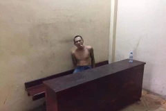 Đối tượng Phương tại Công an phường Thanh Nhàn. (Ảnh: Cơ quan chức năng cung cấp)