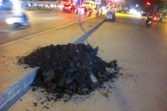 Hà Nội: Xác minh đối tượng đổ phế liệu xây dựng trên phố Kim Mã