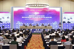 Quang cảnh Phiên toàn thể (tọa đàm cấp cao). (Ảnh: An Đăng/TTXVN)