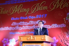 Đại sứ Việt Nam tại Lào Nguyễn Bá Hùng. (Ảnh: Phạm Kiên/TTXVN)