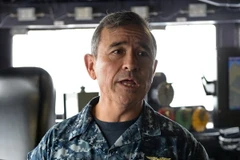 Tư lệnh Bộ Chỉ huy Thái Bình Dương (PACOM) của Mỹ, Đô đốc Harry Harris. (Ảnh: AFP/TTXVN)