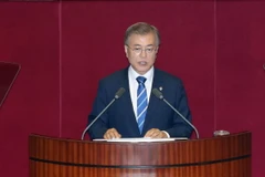 Tổng thống Moon Jae-in. (Ảnh: THX/TTXVN)