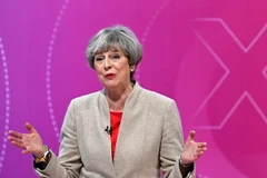 Thủ tướng Anh Theresa May tại một sự kiện ở York, miền bắc nước Anh ngày 2/6 vừa qua. (Ảnh: AFP/TTXVN)