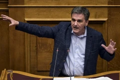 Bộ trưởng Tài chính Hy Lạp Euclid Tsakalotos. (Ảnh: AFP/TTXVN)