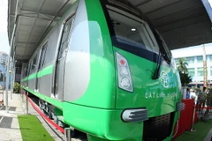 Đầu máy của toa tàu Cát Linh–Hà Đông. (Ảnh: Huy Hùng/TTXVN)