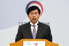 Phát ngôn viên Bộ Ngoại giao Hàn Quốc Cho June-hyuck. (Ảnh: EPA/TTXVN)