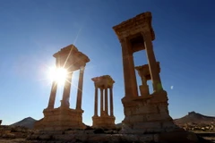 Một góc thành phố cổ Palmyra ngày 31/3/2016. (Ảnh: AFP/TTXVN)