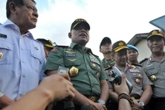Tư lệnh lực lượng quốc phòng Indonesia, Tướng Gatot Nurmantyo - thứ 2 bên trái. (Ảnh: EPA/TTXVN)
