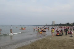 Bãi biển Cửa Lò. (Ảnh: Nguyễn Văn Nhật/TTXVN)