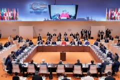 Toàn cảnh Hội nghị thượng đỉnh G20 ở Hamburg, Đức ngày 8/7. (Ảnh: EPA/TTXVN)