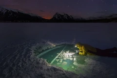 Hồ băng bong bóng Abraham ở Canada (Nguồn: NatGeo)