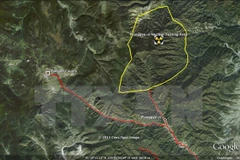 Hình ảnh vệ tinh từ bãi thử hạt nhân Punggye-ri của Triều Tiên. (Nguồn: Yonhap/TTXVN)