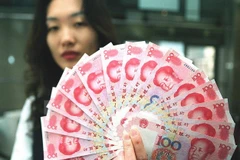 Đồng tiền Nhân dân tệ mệnh giá 100. (Nguồn: AFP/TTXVN)