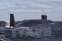 Tàu ngầm hạt nhân Yuri Dolgoruky của Nga. (Nguồn: AFP/TTXVN)
