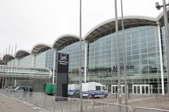 Tòa nhà, nơi diễn ra Hội nghị G20 tại Hamburg, Đức,. (Nguồn: EPA/TTXVN)