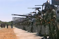 Binh sỹ Zimbabwe tại thủ đô Harare. (Nguồn: AFP/TTXVN)