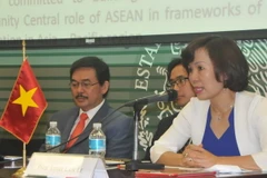 Đại sứ Việt Nam tại Mexico Lê Linh Lan phát biểu tại hội thảo. (Ảnh: Việt Hùng/Vietnam+)