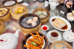 Một số món dimsum cơ bản tại Hong Kong. (Ảnh: Mạc Luyện/TTXVN) 