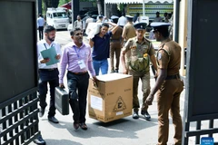 Công tác chuẩn bị cho cuộc bầu cử quốc hội ở Colombo, Sri Lanka, ngày 13/11/2024. (Nguồn: THX)
