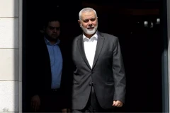 Người đứng đầu phong trào Hồi giáo Hamas Ismail Haniyeh tại Doha, Qatar, ngày 13/2. (Ảnh: AFP/TTXVN)
