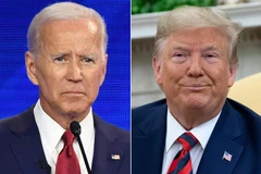 Ứng viên tranh cử Tổng thống Mỹ của đảng Dân chủ Joe Biden (ảnh, trái) và Tổng thống Donald Trump. (Ảnh: AFP/ TTXVN)