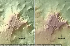 Bản đồ quần thể kiến trúc được phục dựng bằng phương pháp lidar. (Nguồn: brainbored.com)