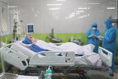 Bệnh nhân 91 sau khi được ngưng ECMO chiều 3/6. (Ảnh: TTXVN phát)
