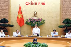 Thủ tướng Nguyễn Xuân Phúc chủ trì phiên họp Chính phủ thường kỳ tháng 5/2020. (Ảnh: Thống Nhất/TTXVN)