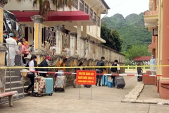 Khu cách ly tập trung lưu học sinh Lào tại trường Cao đẳng y tế Sơn La. (Ảnh: Hữu Quyết/TTXVN)