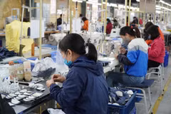 Doanh nghiệp chủ động phòng chống dịch bệnh, ổn định sản xuất. (Ảnh: Đức Duy/Vietnam+)