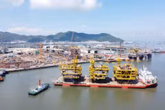 Cảng dầu khí tại thành phố Vũng Tàu. (Ảnh: PV/Vietnam+)