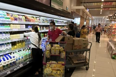 Hà Nội đã lên phương án kết nối với trên 200 doanh nghiệp các tỉnh phía Nam sẵn sàng cung ứng hàng hóa thiết yếu cho Hà Nội. (Ảnh: Đức Duy/Vietnam+)