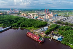 Cụm khí điện đạm Cà Mau. (Ảnh: PV/Vietnam+)