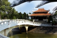 Đền thờ Chủ tịch Tôn Đức Thắng tại xã Mỹ Hòa Hưng, thành phố Long Xuyên, tỉnh An Giang. (Ảnh: Thế Duyệt/TTXVN)