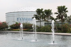 Một góc của nhà máy tái chế nước đã qua sử dung thành nước uống, NEWater của Singapore. (Nguồn: Kim Yến/Vietnam+)