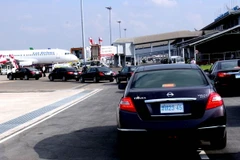 Một góc sân bay quốc tế Wattay. (Ảnh: Hoàng Chương/Vietnam+) 