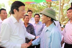 Chủ tịch nước Trương Tấn Sang khảo sát tuyến đảo Đông Bắc