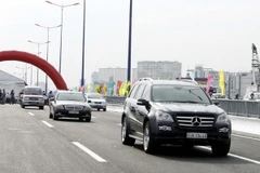 Lễ thông xe cầu Sài Gòn 2. (Ảnh: Hoàng Hải/TTXVN)