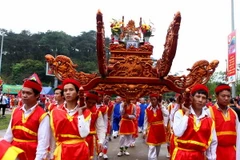 Đặc sắc lễ rước kiệu của 6 xã vùng ven về Đền Hùng