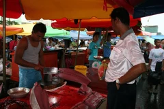 Một góc chợ nông sản ở Kinabalu, Malaysia (Ảnh: Lưu Đạt/Vietnam+)